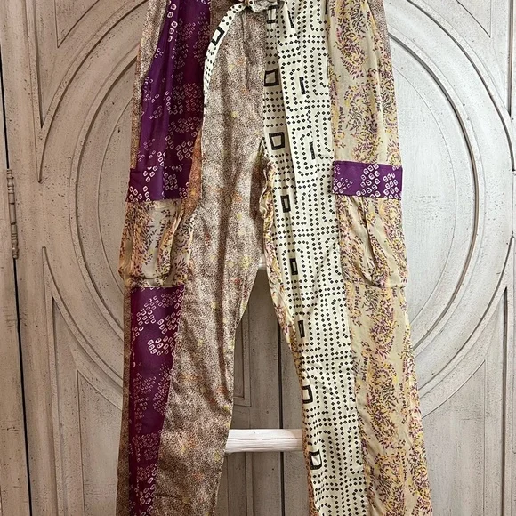 Zara Multicolored Patchwork Women’s Pants - Picture 3 of 7